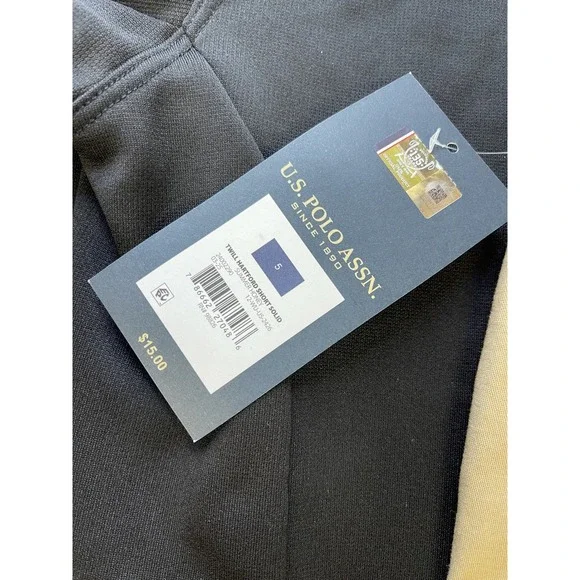 U.S. Polo Assn Boy Toddler Khaki Shorts Size 5 NWT School Uniform Beige Flat - Picture 3 of 4